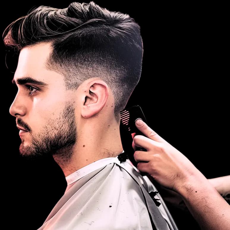 Un professionnel pose le complément capillaire